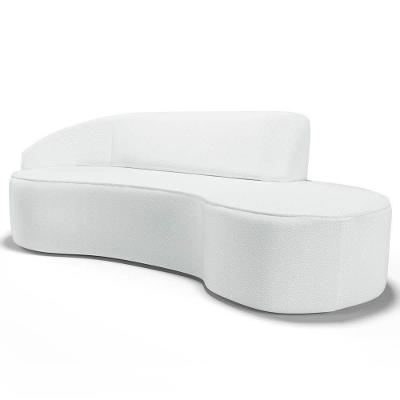 Sofá Living 2 Lugares 180Cm Braço Esquerdo Mozart D06 Sintético Branco - Mpozenato