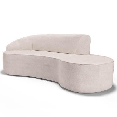 Sofá Living 2 Lugares 180Cm Braço Esquerdo Mozart D06 Linho Cru - Mpozenato