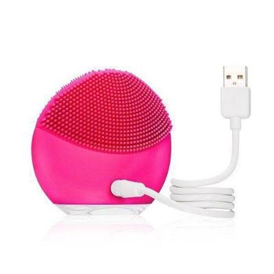 Esponja Massageadora Elétrica Facial Limpeza Rosto Rosa