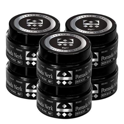 Kit 6 Pomada Modeladora Nerk Efeito Black Embaixador 85G