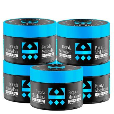 Kit 5 Pomada Para Cabelo Efeito Brilho Embaixador 250G