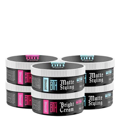 Kit 03 Pomada Matte Styling + 03 Brilho Bright Cream Bth 80G