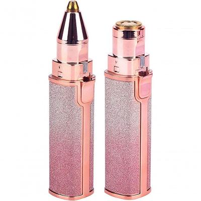 Máquina De Barbear Com Batom +caneta Nv Feminino Mini Depilador De Sobrancelha Elétrica 2 Em 1