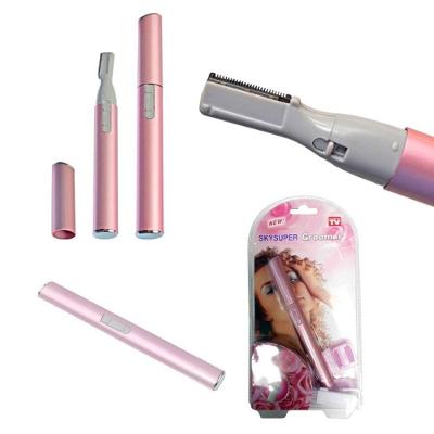Mini Depilador Elétrico Sobrancelhas - Aparador De Pêlos Caneta Rosa