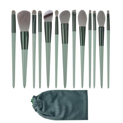 Pincel Kit 13 Peças Maquiagem Bolsa Po Compacto