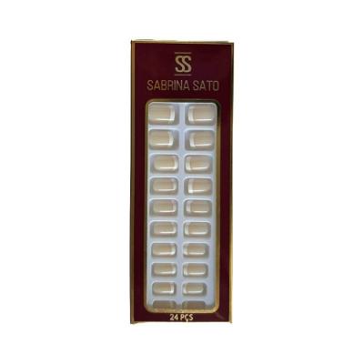 Sabrina Sato Unhas Postiças Autocolantes - Francesinha Tradicional Ss2370-1 Com 24