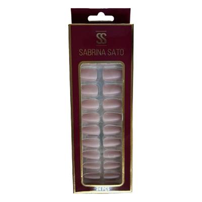 Sabrina Sato Unhas Postiças Autocolantes Nude Rosado Claro Ss2376-2 Com 24