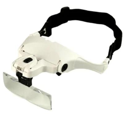 Lupa Cabeça Oculos Com Led 5 Lentes Top A Pilha