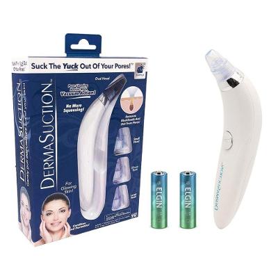 Kit 1 Aparelho Para Limpeza Facial Removedor De Cravos E Espinhas À Pilha Dermasuction + 2 Pilhas Aa