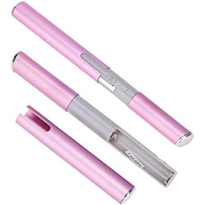 Depilador Aparador Feminino Facial Pelos Sobrancelhas Nariz Caneta Rosa
