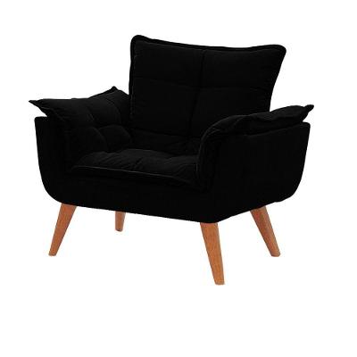 Poltrona Decorativa Opala Preta