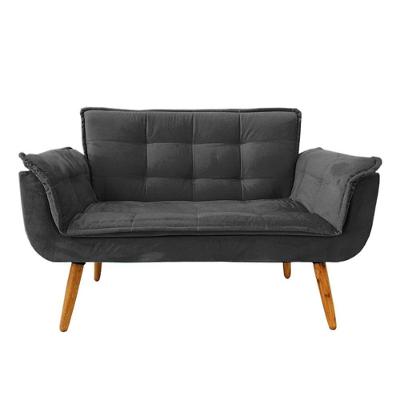 Poltrona Decorativa Cinza Opala Namoradeira