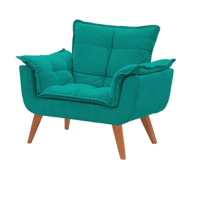 Poltrona Decorativa Opala Azul Turquesa
