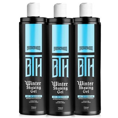 Kit 03 Shaving Gel Refrescante De Barbear Winter Bth 750Ml