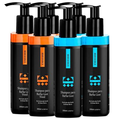 Kit 03 Shampoo Para Barba Goot + 03 Shampoo Goot Wood Embaixador 200Ml