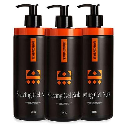Kit 3 Shaving Gel De Barbear Nerk Embaixador 500Ml