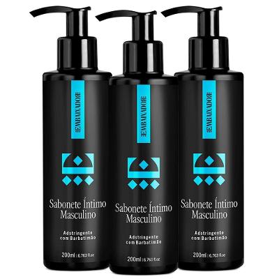 Kit 03 Sabonete Íntimo Masculino Embaixador 200Ml