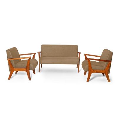 Conjunto De Poltronas Estofadas Cléo Bege