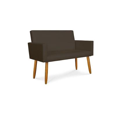 Namoradeira Poltrona Decorativa Luxo Tecido Marrom
