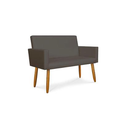 Namoradeira Poltrona Decorativa Luxo Tecido Cinza