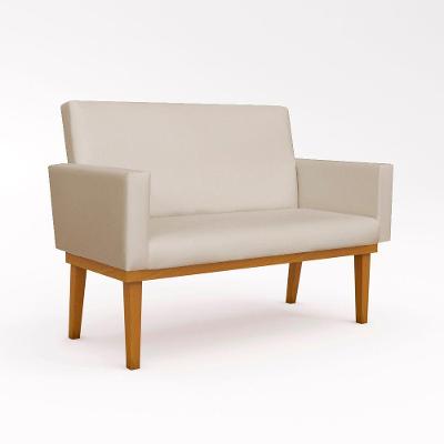 Namoradeira Com Base Poltrona Decorativa Luxo Tecido Bege