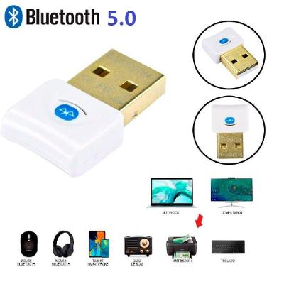 Adaptador Usb BT 5.0 Csr Dongle Para Pc E Notebook Branco