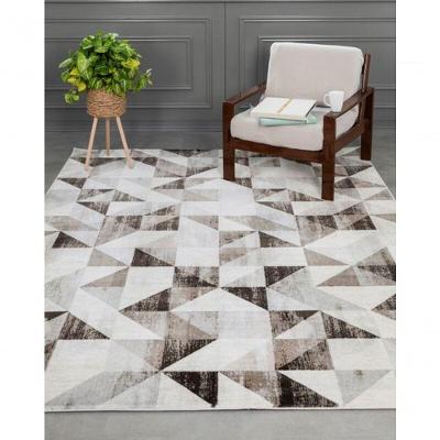 Tapete Para Sala Turco Edantex Condor Des.5 - 250x300cm Cinza E Grafite