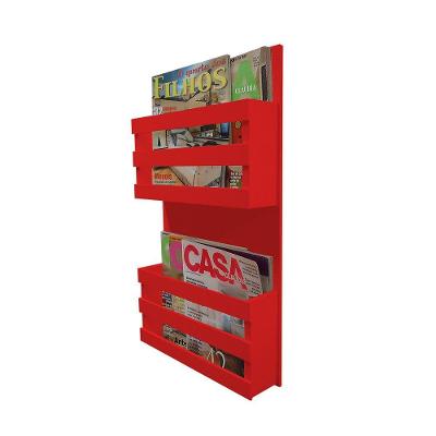 Revisteiro De Parede Porta Revistas Livros Vermelho Laca