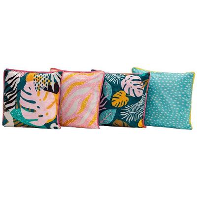 4 Capas De Almofadas Costela De Adão Rosê 45cmX45cm