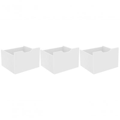 Kit 3 Gavetas Para Nicho Organizador Branco