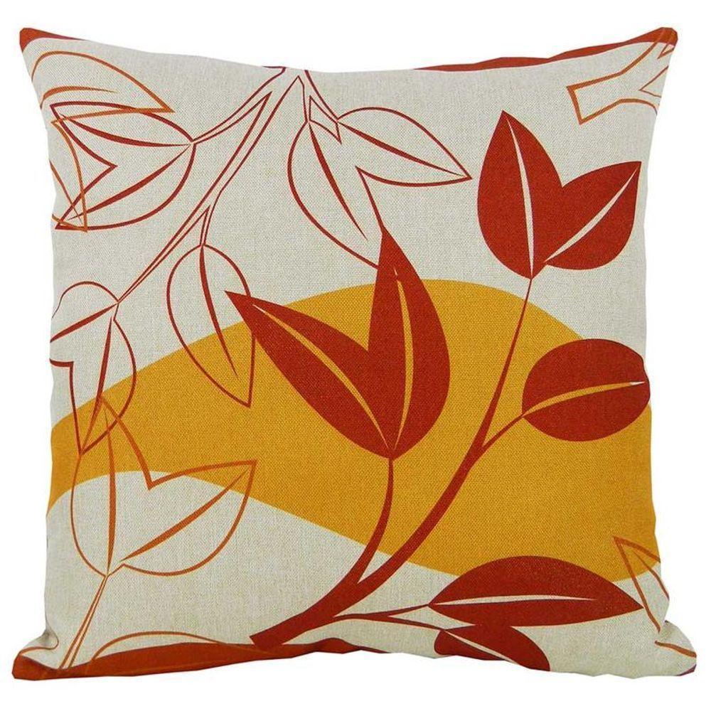 Kit 3 Capas De Almofada 44x44cm Linho Tons Amarelo Vermelho - 4