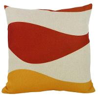 Kit 3 Capas De Almofada 44x44cm Linho Tons Amarelo Vermelho - 3