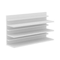 Sapateira Suspensa 3 Prateleiras Branca Em Mdf - 1