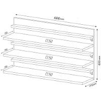 Sapateira Suspensa 3 Prateleiras Branca Em Mdf - 3