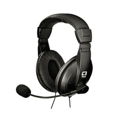 Fone De Ouvido C/Microfone C3tech Voicer Comfort Preto