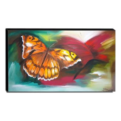 Quadro De Pintura Borboleta 70X120Cm-0733