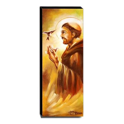 Quadro De Pintura São Francisco De Assis 105X35Cm-1496