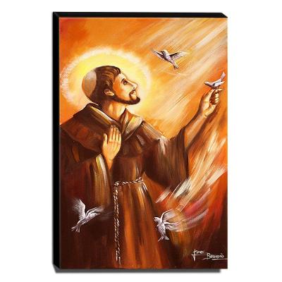 Quadro De Pintura São Francisco De Assis 105X60Cm-1518