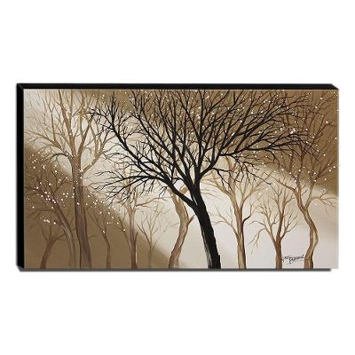 Quadro De Pintura Decorativo Árvores 70X120Cm-1417