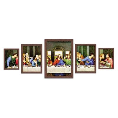 Quadro Mosaico Santa Ceia Peças Rústica