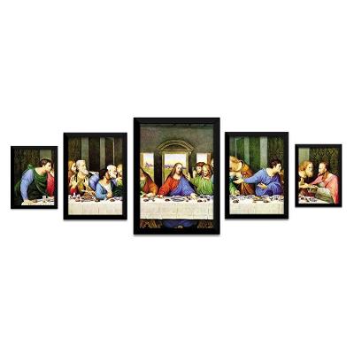 Quadro Mosaico Santa Ceia Peças Preta