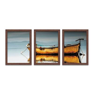 Quadro Mosaico Barco Peças A3 Rústica