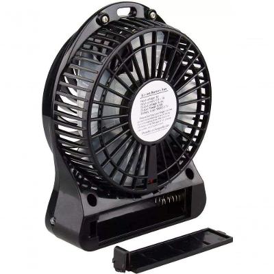 Mini Ventilador Portatil C/ Bateria Recarregável 3 Velocidades Preto