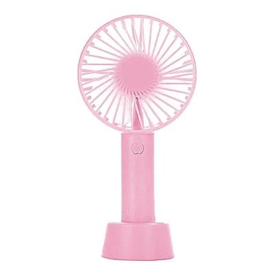 Mini Ventilador Mao E Mesa Usb Bateria Portatil 3 Velocidades Recarregavel Mão Rosa
