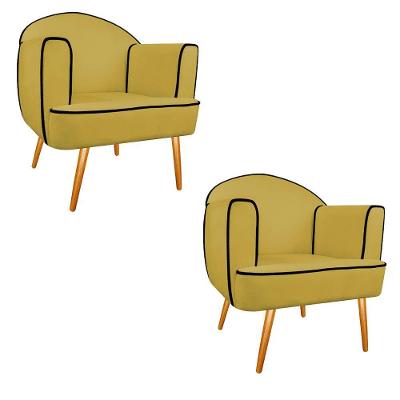 02 Poltronas Athena Pés Palito Suede