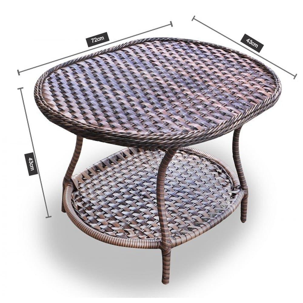 Conjunto 4 Poltronas Fibra Sintética 19 com Mesa de Centro Duna Deserto - 3