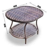 Conjunto 4 Poltronas Fibra Sintética 19 com Mesa de Centro Duna Deserto - 1