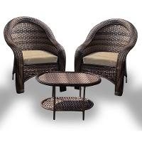 Conjunto 2 Poltronas Karibe com Mesa de Centro Duna Deserto - 2