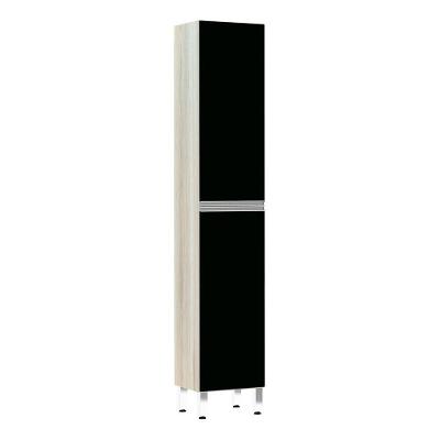 Paneleiro 40 Cm Raso 2 Portas Lis Legno Crema Com Preto Tx