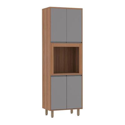 Paneleiro 70 Cm Nicho Para Microondas De Abrir 2 Prateleiras